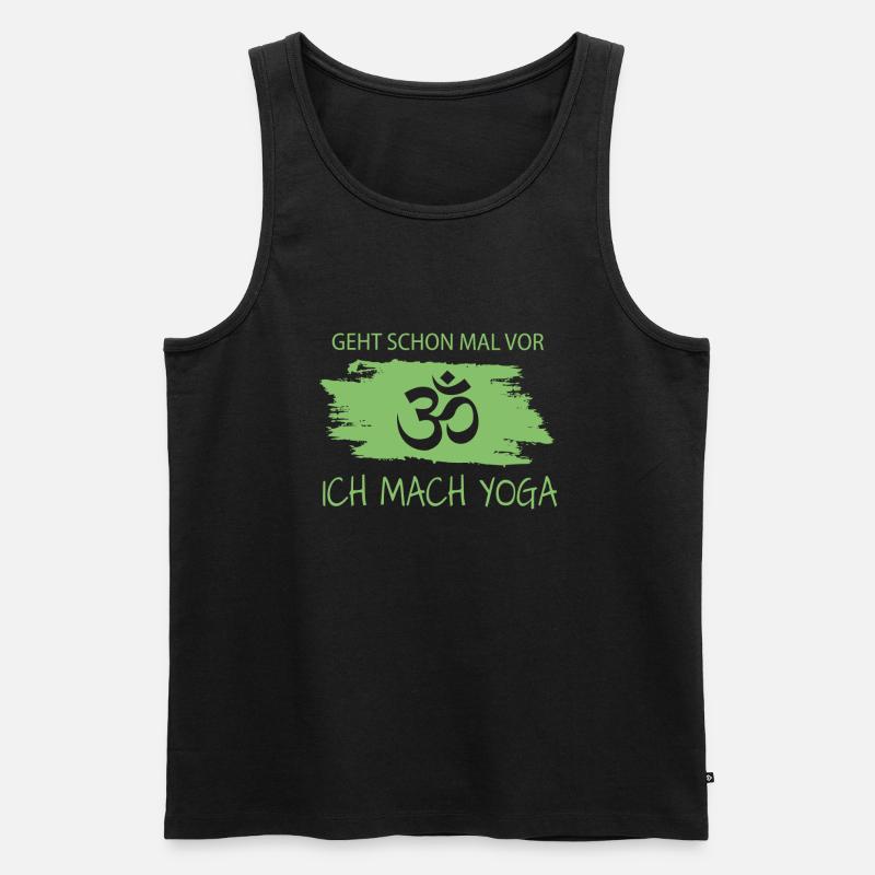 Yoga - Männer Premium Bio Tank Top - Schwarz