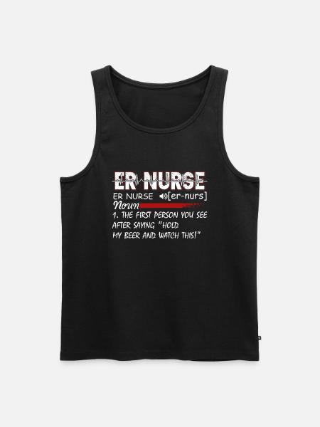 ER Nurse Definition - Men's Premium Organic Tank Top - black