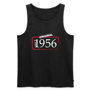 1956 - Men's Premium Organic Tank Top - black - Front - AI Model Male 178 light (178cm)
