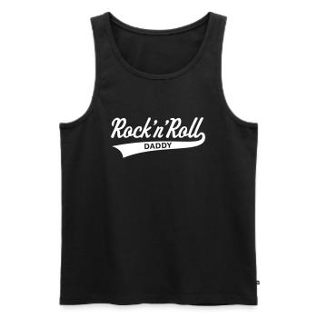 Rock 'n' Roll Daddy (Dad / Father's Day) - Men's Premium Organic Tank Top - black - Front - AI Model Male 178 light (178cm)
