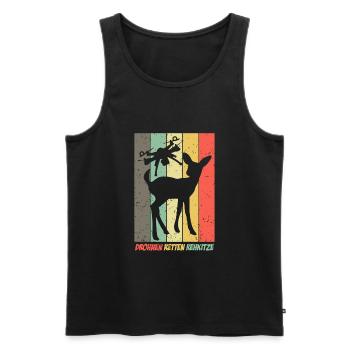 Drohne Drohnen fliegen Rehkitzrettung - Männer Premium Bio Tank Top - Schwarz - Vorne - AI Model Male 178 light (178cm)