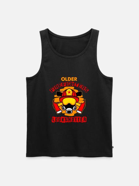 Firefighters are hot - fun shirt - Men's Premium Organic Tank Top - black