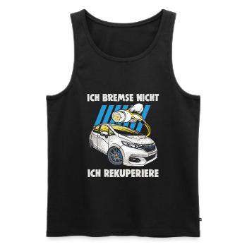 E-car electric car driving gift for e-mobility - Men's Premium Organic Tank Top - black - Front - AI Model Male 178 light (178cm)