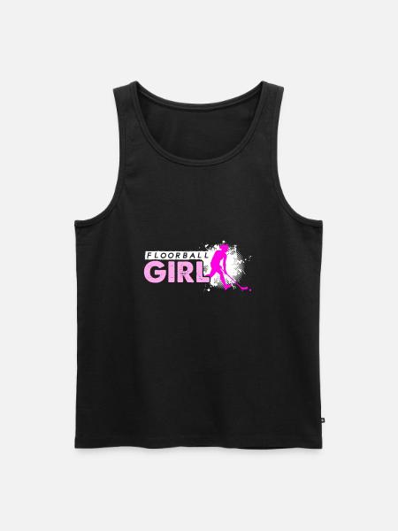Innebandy jente innebandy gave - Premium økologisk Tanktop for menn - svart