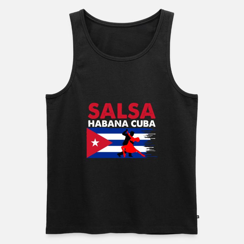 Salsa Havanna Kuba - Männer Premium Bio Tank Top - Schwarz