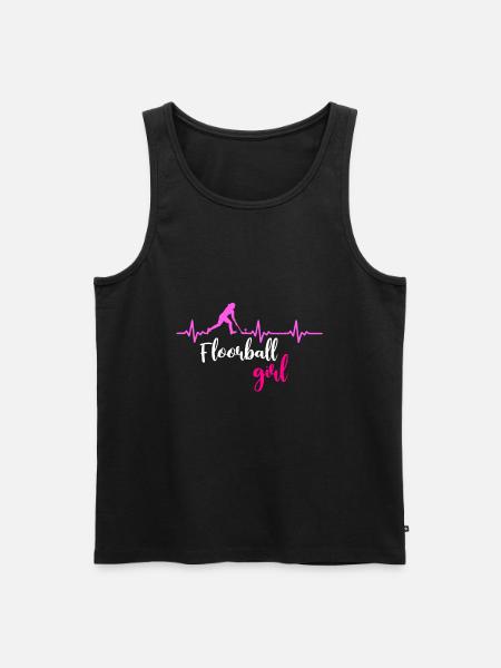 Floorball Mädchen - Männer Premium Bio Tank Top - Schwarz