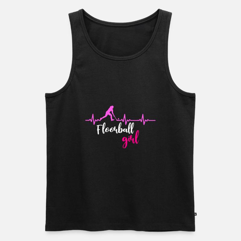 Floorball Mädchen - Männer Premium Bio Tank Top - Schwarz