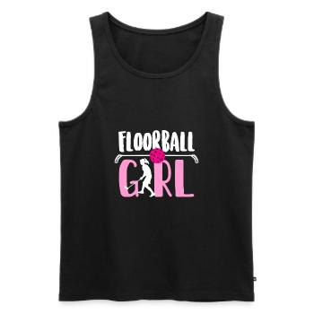Fille de floorball - Débardeur bio Premium Homme - noir - Devant - Michal (187cm)
