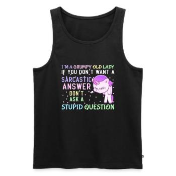 Unicorn Christmas Xmas Gift Idea Sweet funny - Men's Premium Organic Tank Top - black - Front - Michal (187cm)