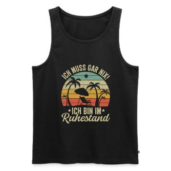 Rentner Rente Ruhestand Geschenk - Männer Premium Bio Tank Top - Schwarz - Vorne - Michal (187cm)