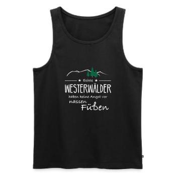 Westerwald Pfalz Wandern Koblenz Geschenkidee - Männer Premium Bio Tank Top - Schwarz - Vorne - Michal (187cm)