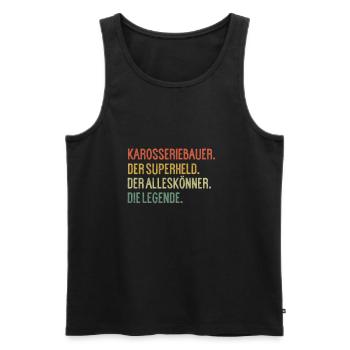 Karosseriebauer KFZ Mechaniker Auto Geschenkidee - Männer Premium Bio Tank Top - Schwarz - Vorne - Michal (187cm)