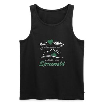 Spreewald Brandenburg Wald Wandern Geschenkidee - Männer Premium Bio Tank Top - Schwarz - Vorne - Michal (187cm)
