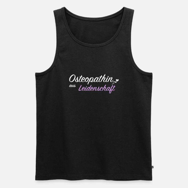 Osteopathin Heilpraxis Knochenbrecher Geschenkidee - Männer Premium Bio Tank Top - Schwarz