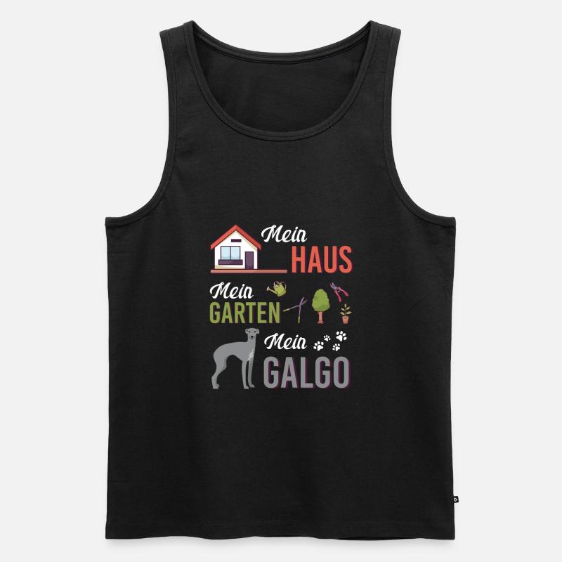 Galgo Garten Hobbygärtner Eigenheim Geschenkidee - Männer Premium Bio Tank Top - Schwarz
