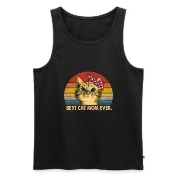 Best Cat mom Ever beste Katzenmama - Men's Premium Organic Tank Top - black - Front - Michal (187cm)
