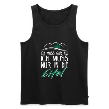 Eifel Mosel Wandern Fluss Winzer Geschenkidee - Männer Premium Bio Tank Top - Schwarz - Vorne - AI Model Male 178 light (178cm)