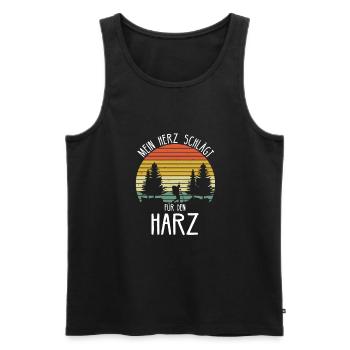 Harz Mittelgebirge Harzer Brocken Geschenkidee - Männer Premium Bio Tank Top - Schwarz - Vorne - AI Model Male 178 light (178cm)