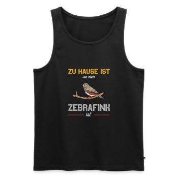 Zebrafink Vogel Voliere Prachtfinken Geschenkidee - Männer Premium Bio Tank Top - Schwarz - Vorne - Michal (187cm)