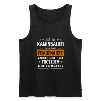 Kaminbauer Ofenbauer Schornsteinfeger Geschenkidee - Männer Premium Bio Tank Top - Schwarz - Vorne - AI Model Male 178 light (178cm)