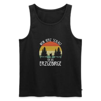 Erzgebirge Sachsen Bergbau Aue Geschenkidee - Männer Premium Bio Tank Top - Schwarz - Vorne - AI Model Male 178 light (178cm)