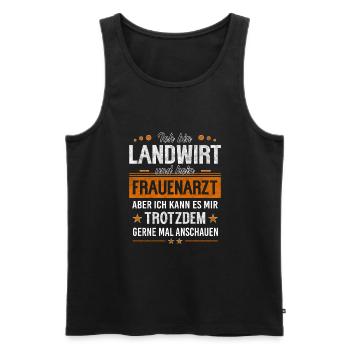 Landwirt Acker Trecker Hühner Bauer Geschenk - Männer Premium Bio Tank Top - Schwarz - Vorne - AI Model Male 178 light (178cm)