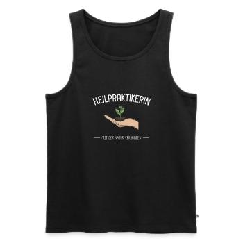 Heilpraktiker Heilpraktikerin Naturheilkunde - Männer Premium Bio Tank Top - Schwarz - Vorne - Michal (187cm)