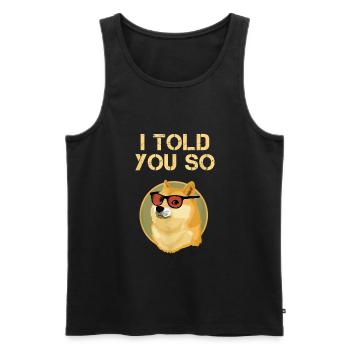 Dogecoin Cryptocurrecy Lustige Dogecoin - Männer Premium Bio Tank Top - Schwarz - Vorne - AI Model Male 178 light (178cm)