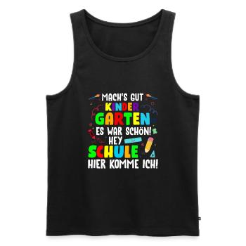 Grundschule Einschulung Schulkind 2022 Schultag - Männer Premium Bio Tank Top - Schwarz - Vorne - Michal (187cm)