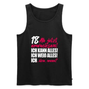 18. Geburtstag Mädchen Geschenk 18 Geburtstag Frau - Männer Premium Bio Tank Top - Schwarz - Vorne - AI Model Male 178 light (178cm)