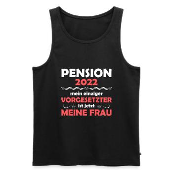 Rente Vorgesetzter 2022 Pension Ruhestand Geschenk - Männer Premium Bio Tank Top - Schwarz - Vorne - Michal (187cm)