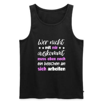 Lustiger Spruch Frauen Mädchen Damen Geschenk - Männer Premium Bio Tank Top - Schwarz - Vorne - Michal (187cm)