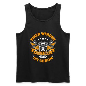 Biker Werden Nicht Grau Motorradfahrer Biker - Männer Premium Bio Tank Top - Schwarz - Vorne - Michal (187cm)