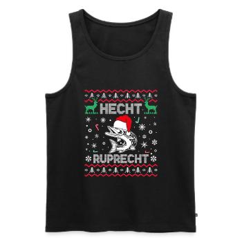 Hecht Ruprecht Lustige Geschenke Weihnachten - Männer Premium Bio Tank Top - Schwarz - Vorne - AI Model Male 178 light (178cm)