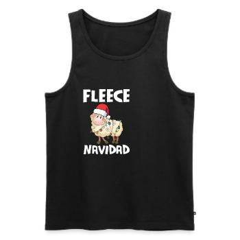 Fleece Navidad Weihnachten Geschenk Spanisch - Männer Premium Bio Tank Top - Schwarz - Vorne - AI Model Male 178 light (178cm)