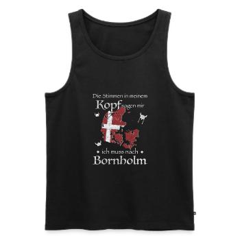 Bornholm Kopenhagen Dänemark Dansk Geschenkidee - Männer Premium Bio Tank Top - Schwarz - Vorne - AI Model Male 178 light (178cm)