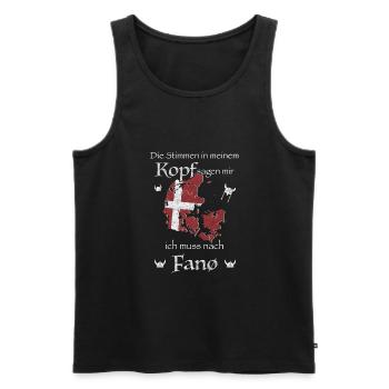 Fanö Kopenhagen Dänemark Dansk Geschenkidee - Männer Premium Bio Tank Top - Schwarz - Vorne - AI Model Male 178 light (178cm)