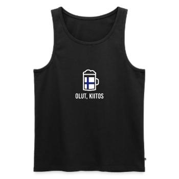 Finlande Bière Suomi Helsinki Idée Cadeau - Débardeur bio Premium Homme - noir - Devant - AI Model Male 178 light (178cm)