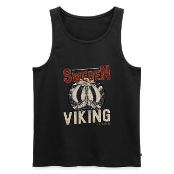 Suède Vikings - Débardeur bio Premium Homme - noir - Devant - Michal (187cm)