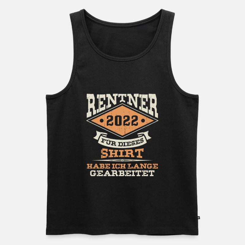 Rentner 2022 - Männer Premium Bio Tank Top - Schwarz