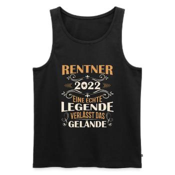 Rentner 2022 Verlässt das Gelände - Männer Premium Bio Tank Top - Schwarz - Vorne - Michal (187cm)