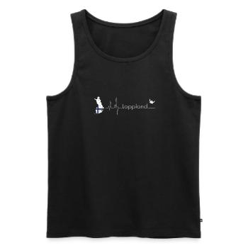 Lappland Finnland Elch Suomi EKG Geschenkidee - Männer Premium Bio Tank Top - Schwarz - Vorne - Michal (187cm)