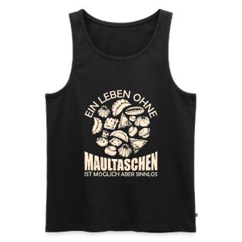 Maultaschen Schwabe - Männer Premium Bio Tank Top - Schwarz - Vorne - Michal (187cm)