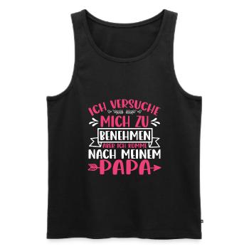 Witzige Spaß Sprüche für Herren und Damen - Männer Premium Bio Tank Top - Schwarz - Vorne - AI Model Male 178 light (178cm)