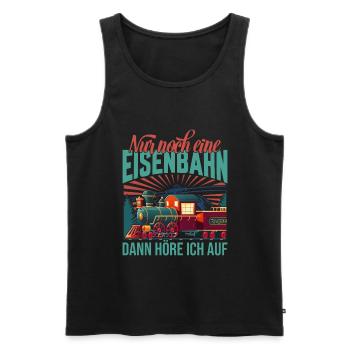 Nur noch eine Eisenbahn Dampflok Modeleisenbahn - Männer Premium Bio Tank Top - Schwarz - Vorne - AI Model Male 178 light (178cm)