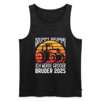 Großer Bruder 2025 - Männer Premium Bio Tank Top - Schwarz - Vorne - Michal (187cm)