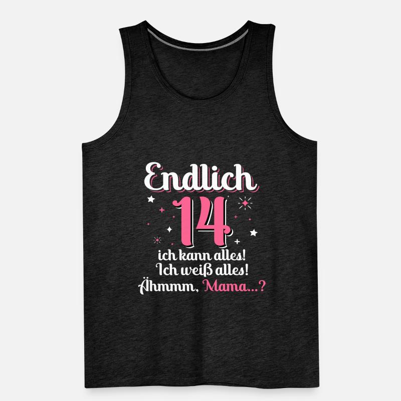 14. Geburtstag Mädchen Männer Premium Bio Tank Top