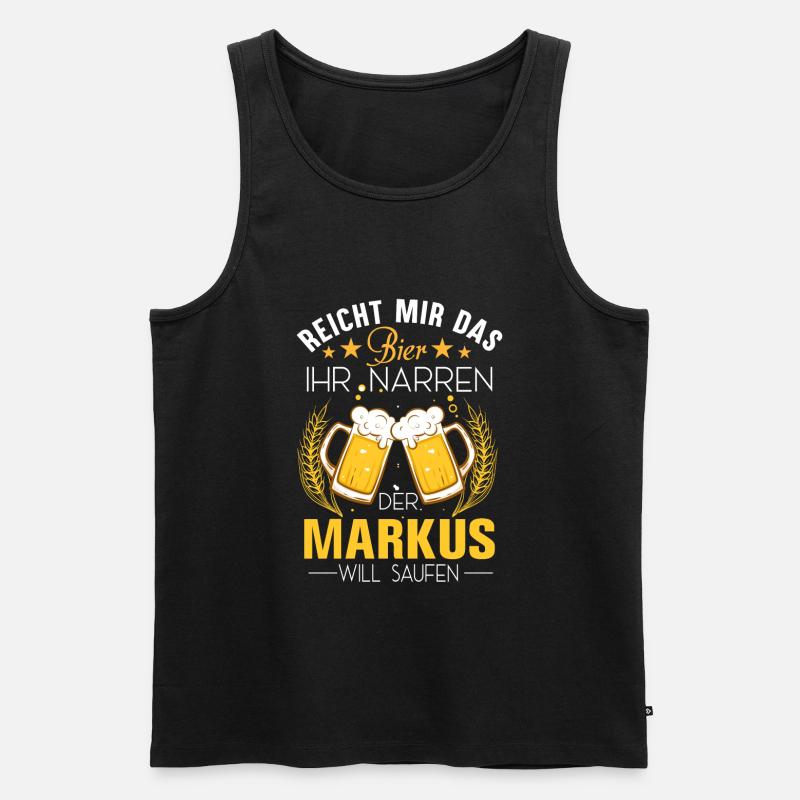 Markus - Männer Premium Bio Tank Top - Schwarz