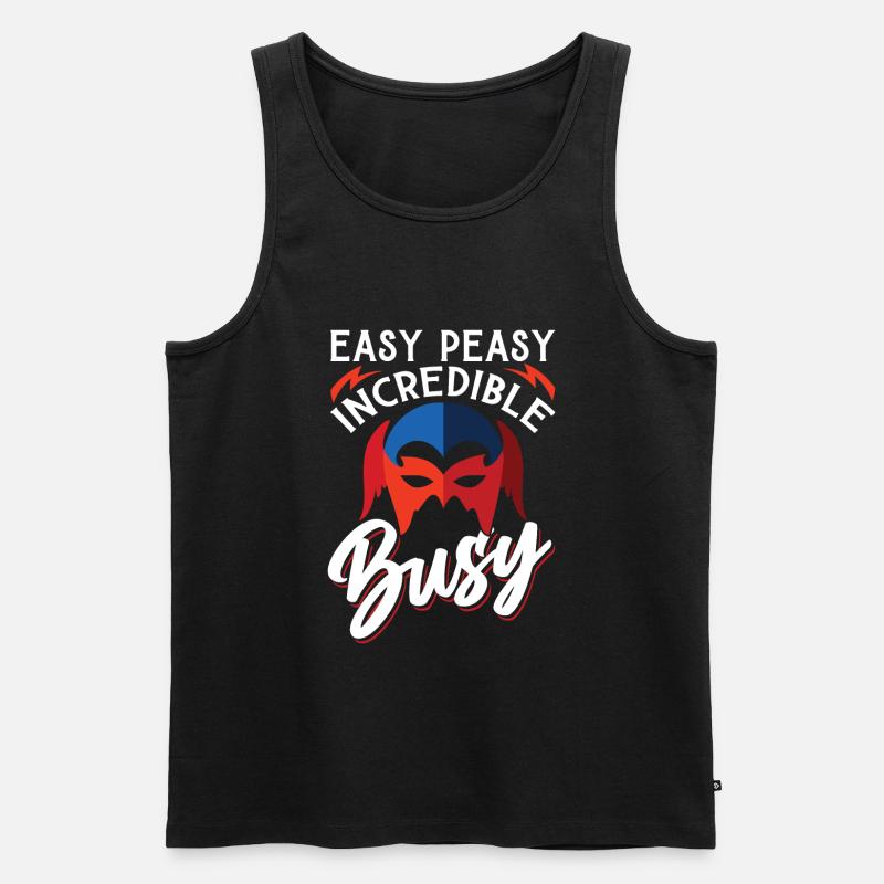 Easy Peasy Incredible Busy - Männer Premium Bio Tank Top - Schwarz
