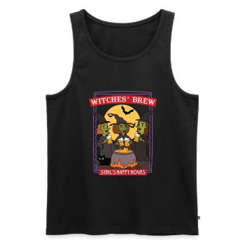 Witches' Brew - Les Happy Hours de Sybil - Débardeur bio Premium Homme - noir - Devant - Michal (187cm)